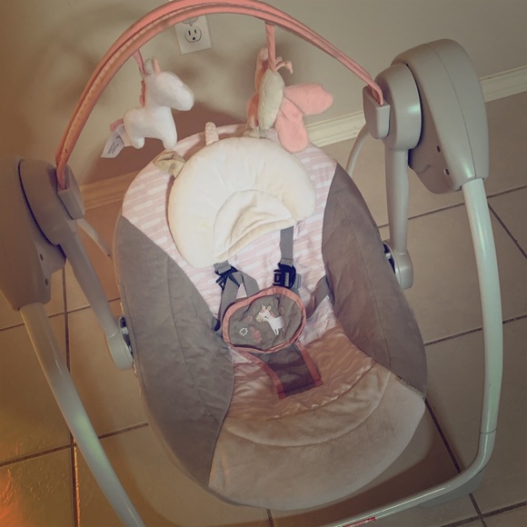baby girl unicorn swing